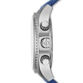 Armani Exchange Men’s Quartz Blue Nylon Strap Silver Dial 45mm Watch AX1609